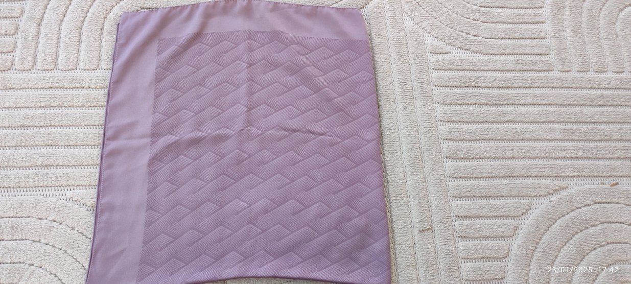 Pastel Mor Düz Desenli Eşarp - Görsel 2