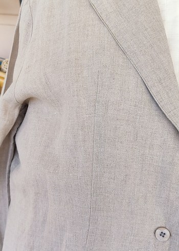 Keten gömlek ceket - Görsel 8