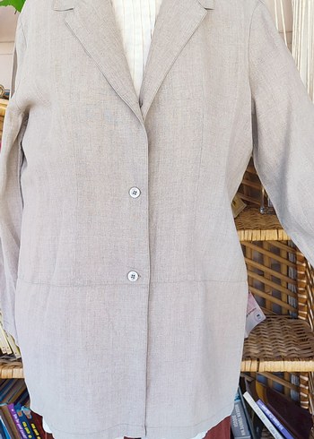 Keten gömlek ceket - Görsel 9