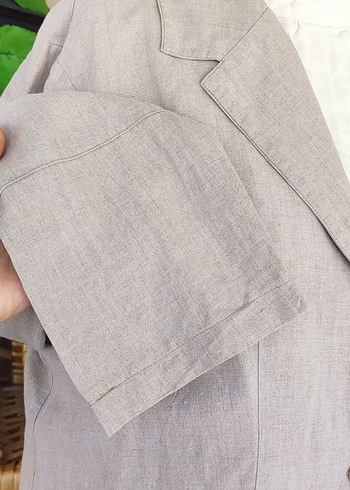 Keten gömlek ceket - Görsel 7