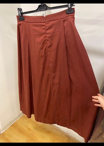 Bordo Uzun Salaş Kadın Etek - Görsel 2