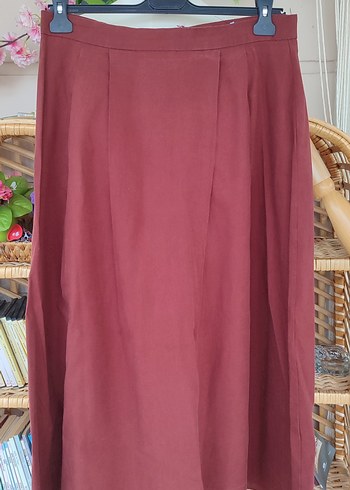 Bordo Uzun Salaş Kadın Etek - Görsel 3