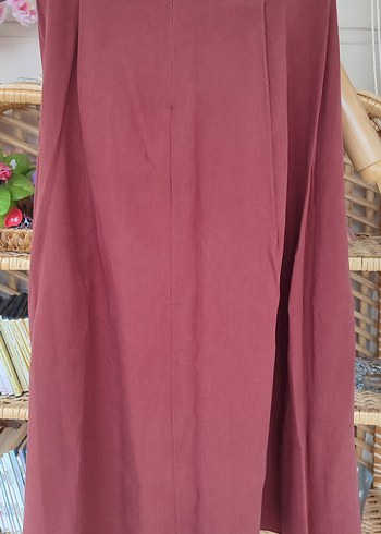 Bordo Uzun Salaş Kadın Etek - Görsel 5