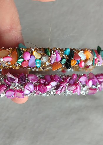 Boncuk İşlemeli Renkli Bohem Saç Bantları - Görsel 4