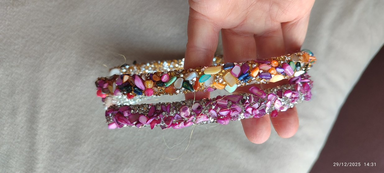 Boncuk İşlemeli Renkli Bohem Saç Bantları - Görsel 3