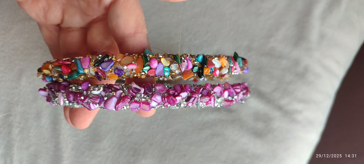 Boncuk İşlemeli Renkli Bohem Saç Bantları - Görsel 4