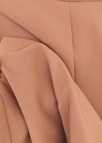 Bej Midi Kumaş Kadın Pantolon - Görsel 3