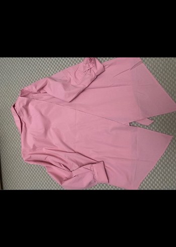 Pembe Oversize Uzun Kollu Gömlek - Görsel 5