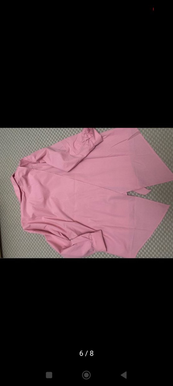 Pembe Oversize Uzun Kollu Gömlek - Görsel 5