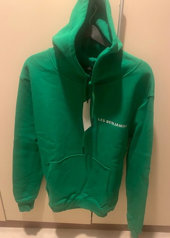 Les Benjamins Yesil Kapusonlu Kadin Sweatshirt