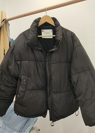 Pull and Bear Pull&bear şişme mont siyah