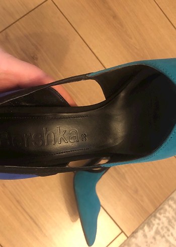 Mavi Süet Stiletto Topuklu Kadın Ayakkabı - Görsel 7