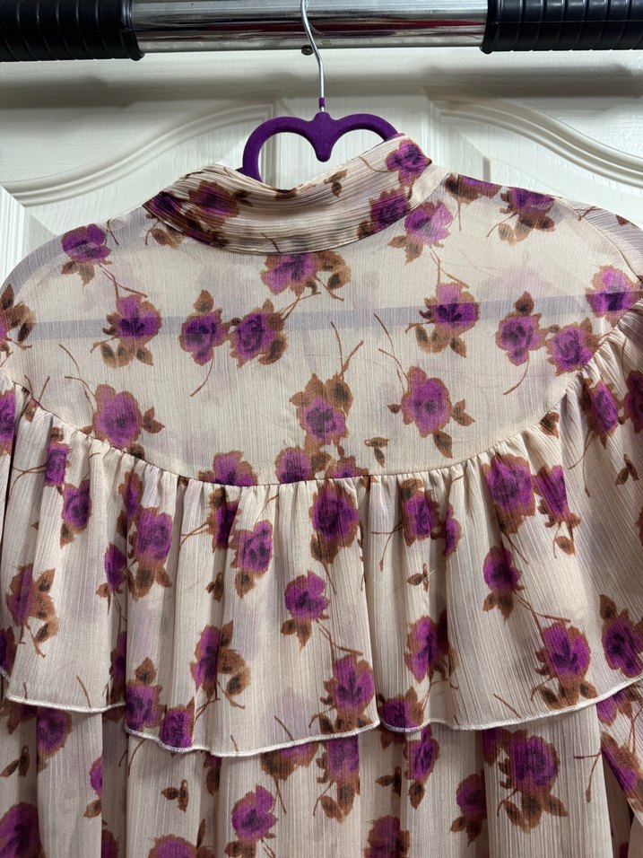 Zara Volanlı Desenli Bluz — görsel 5/8