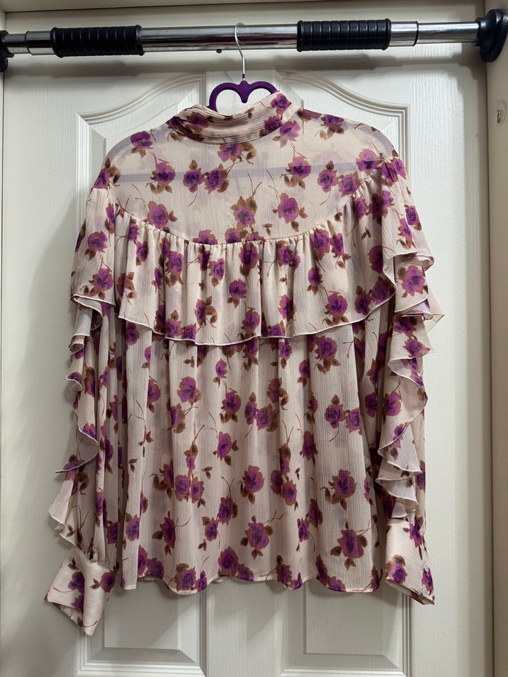 Zara Volanlı Desenli Bluz — görsel 3/8