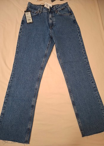 Mavi Yuksek Bel Denim Jean