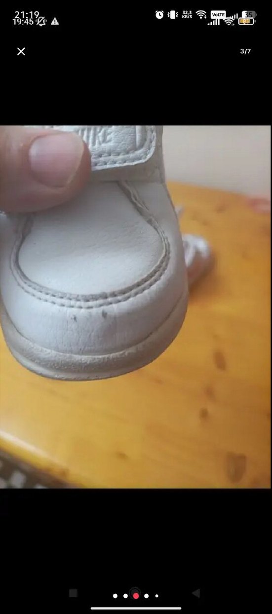 Kız Çocuk Beyaz Sneaker Velcro - Görsel 3