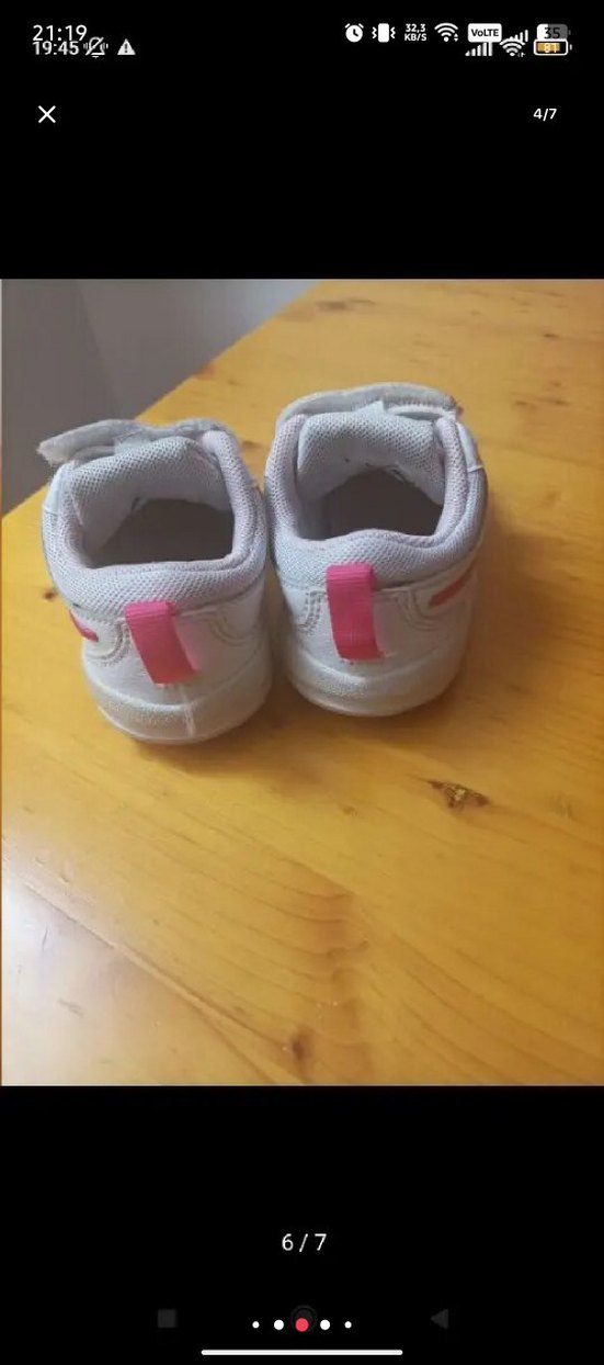 Kız Çocuk Beyaz Sneaker Velcro - Görsel 2