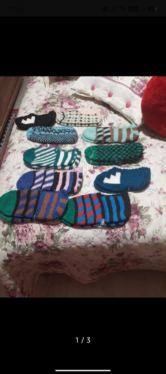 Renkli Örgü Çorap Seti - Görsel 3