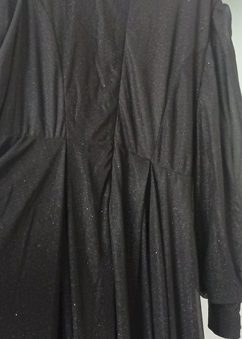 siyah simli abiye elbise - Görsel 4