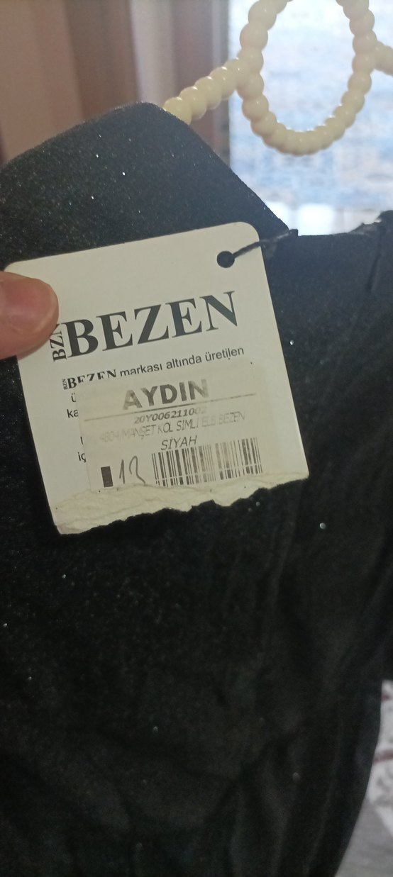 siyah simli abiye elbise - Görsel 2