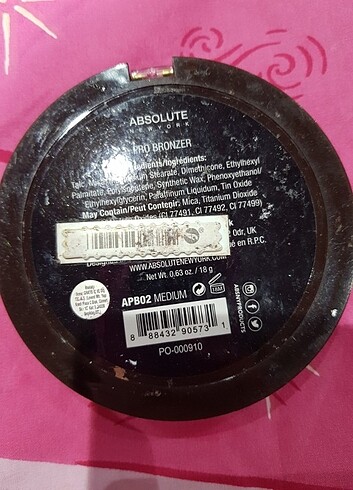 Beden Yeni Pro bronzer absolite newyork
