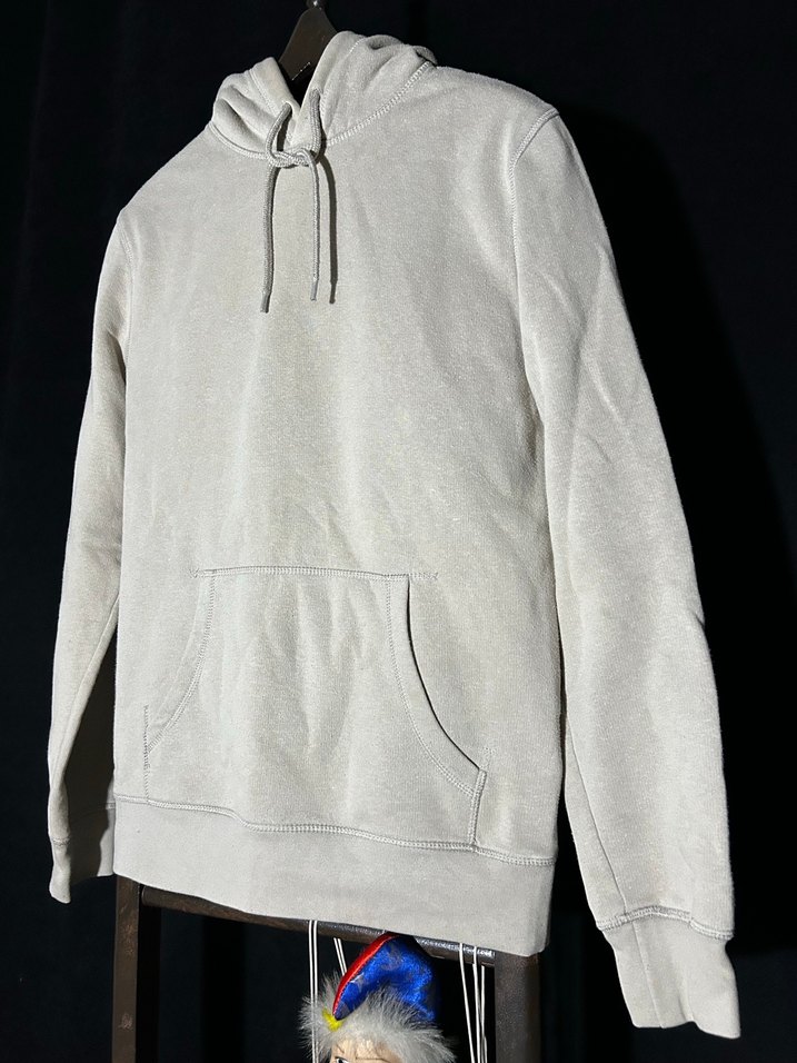 Gri Kapüşonlu Sweatshirt - Görsel 2