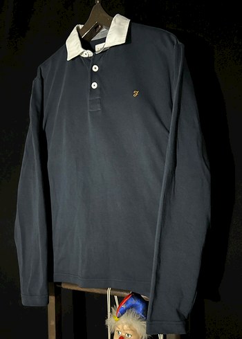 Lacivert Denim Polo Yaka Tişört - Görsel 2