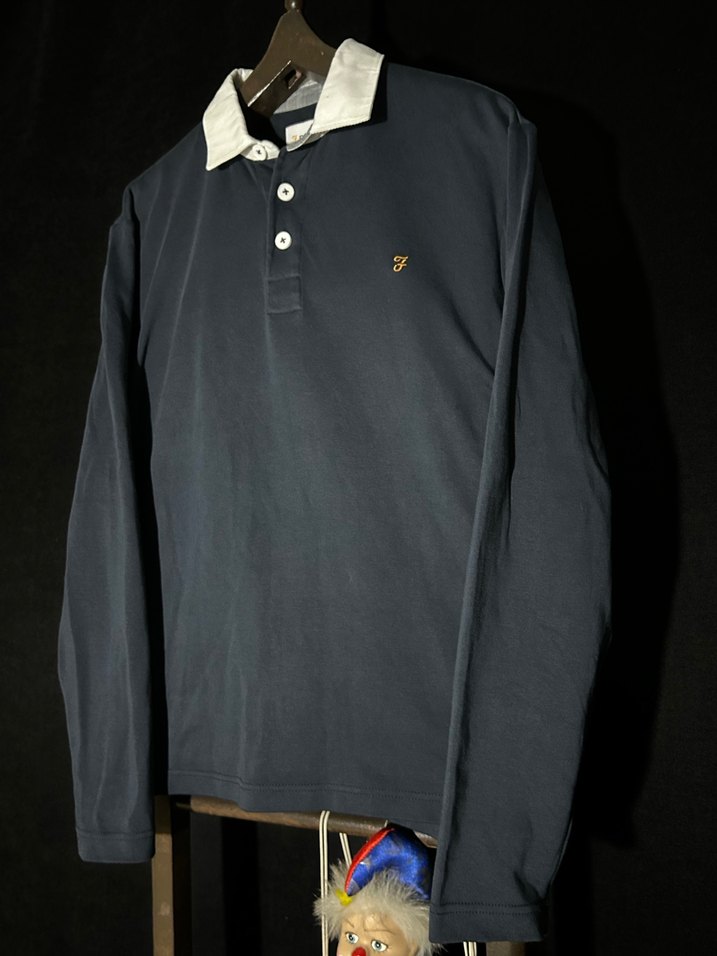 Lacivert Denim Polo Yaka Tişört - Görsel 2