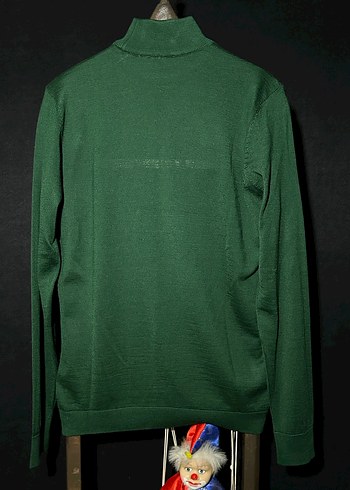 Yeşil Balıkçı Yaka İnce Triko - Görsel 4