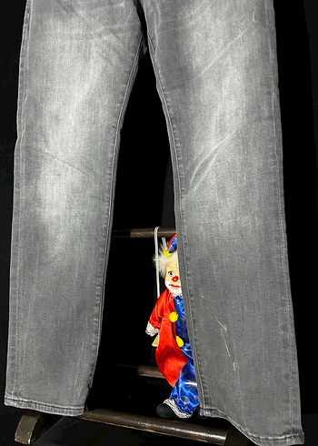 Gri Denim Pantolon - Görsel 2