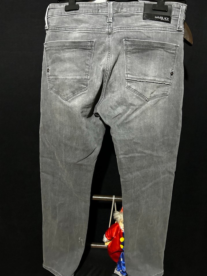 Gri Denim Pantolon - Görsel 5