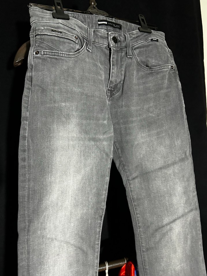 Gri Denim Pantolon - Görsel 4