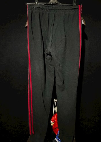 Adidas Siyah Kırmızı Fermuarlı Erkek Eşofman Altı - Görsel 4