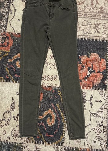 Topshop Koyu Gri İnce Kesim Jean