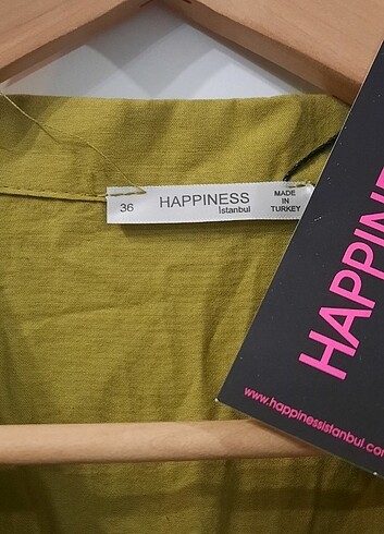 36 Beden yeşil Renk Happiness elbise