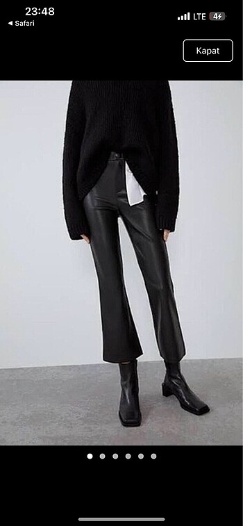 Zara İspanyol Deri Pantolon