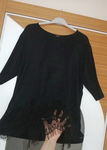 Dantel Detaylı Penye Bluz - Görsel 2