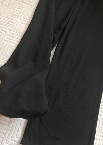 Siyah  bol paça  pantolon - Görsel 6