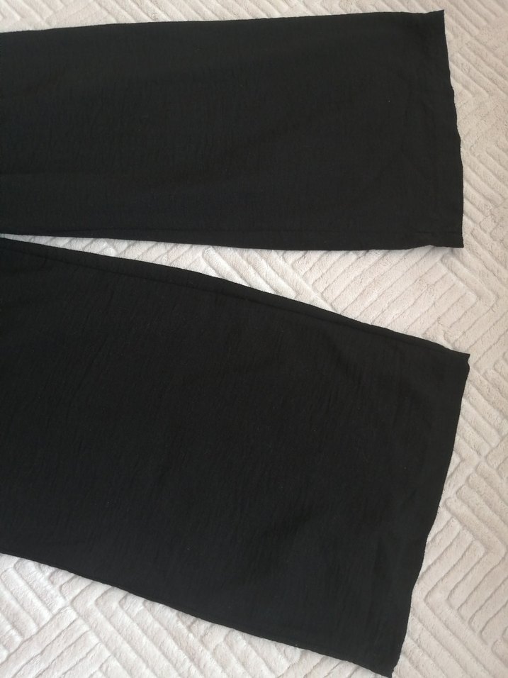 Siyah  bol paça  pantolon - Görsel 4