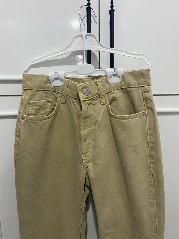 Bej Düz Kesim Denim Pantolon — görsel 3/8