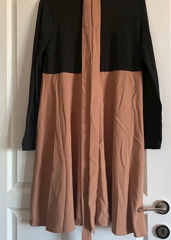 Süet Kuşaklı Midi Hamile Elbise - Görsel 6