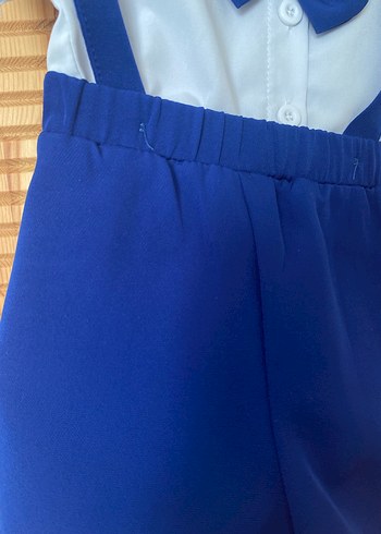 Mavi Papyonlu Bebek Erkek Kısa Kollu Takım - Görsel 3