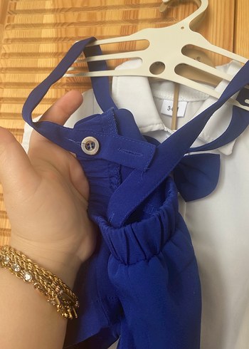 Mavi Papyonlu Bebek Erkek Kısa Kollu Takım - Görsel 11