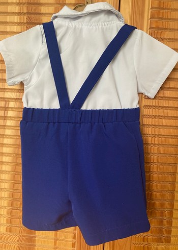 Mavi Papyonlu Bebek Erkek Kısa Kollu Takım - Görsel 2