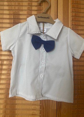 Mavi Papyonlu Bebek Erkek Kısa Kollu Takım - Görsel 5