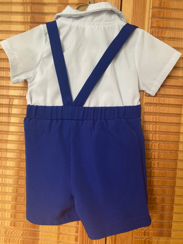 Mavi Papyonlu Bebek Erkek Kısa Kollu Takım - Görsel 2