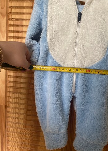 Mavi Peluş Bebek Tulumu - Görsel 6