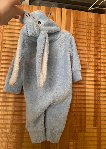 Mavi Peluş Bebek Tulumu - Görsel 2