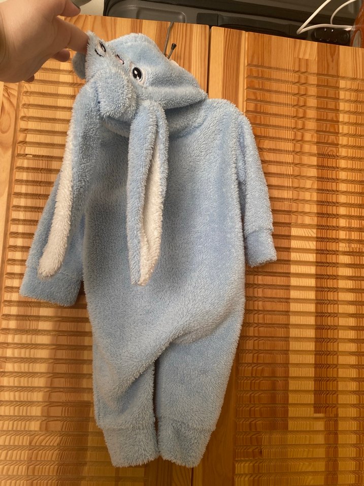 Mavi Peluş Bebek Tulumu - Görsel 2