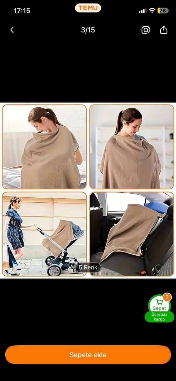 Emzirme örtüsü - Görsel 2